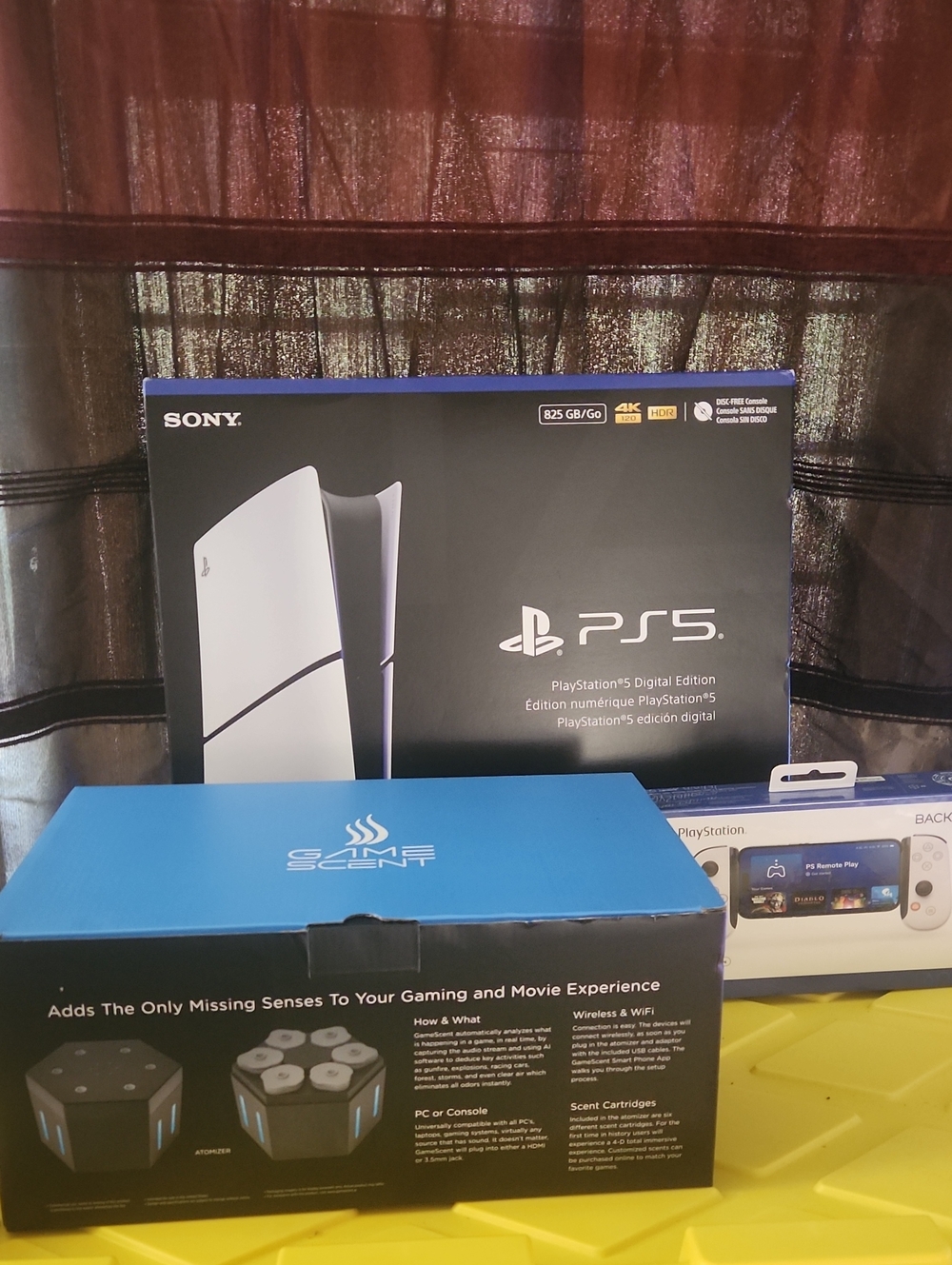 3 Piece Bundle Sony PS5 Digital Edition Console w/ Back Bone Scent Release Gamin